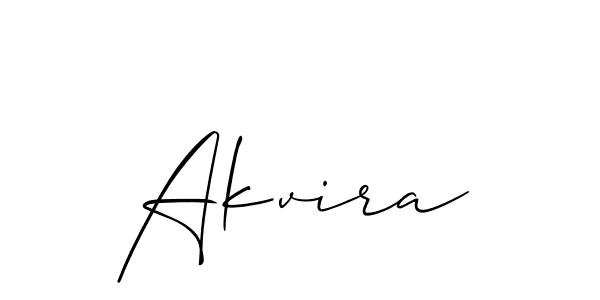 Create a beautiful signature design for name Akvira. With this signature (Allison_Script) fonts, you can make a handwritten signature for free. Akvira signature style 2 images and pictures png