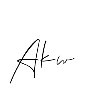 Make a beautiful signature design for name Akw. Use this online signature maker to create a handwritten signature for free. Akw signature style 2 images and pictures png
