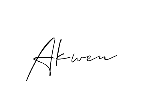 Best and Professional Signature Style for Akwen. Allison_Script Best Signature Style Collection. Akwen signature style 2 images and pictures png