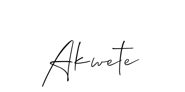 Also we have Akwete name is the best signature style. Create professional handwritten signature collection using Allison_Script autograph style. Akwete signature style 2 images and pictures png