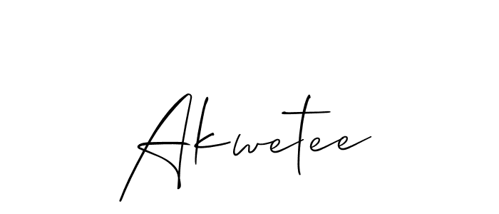 How to make Akwetee name signature. Use Allison_Script style for creating short signs online. This is the latest handwritten sign. Akwetee signature style 2 images and pictures png