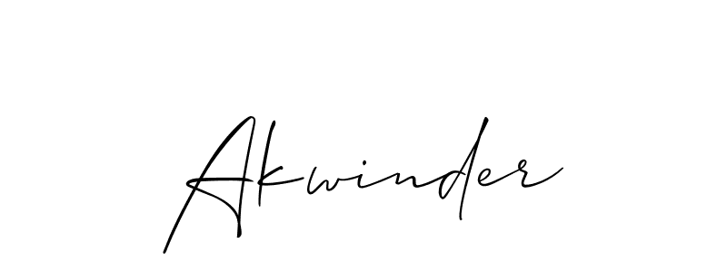 Also we have Akwinder name is the best signature style. Create professional handwritten signature collection using Allison_Script autograph style. Akwinder signature style 2 images and pictures png