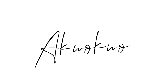 How to Draw Akwokwo signature style? Allison_Script is a latest design signature styles for name Akwokwo. Akwokwo signature style 2 images and pictures png