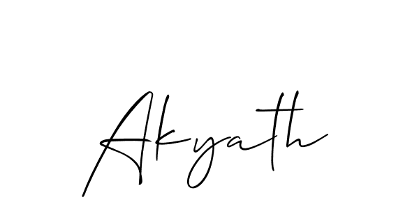 Make a beautiful signature design for name Akyath. With this signature (Allison_Script) style, you can create a handwritten signature for free. Akyath signature style 2 images and pictures png