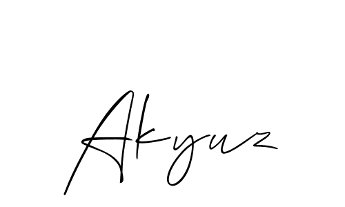 You should practise on your own different ways (Allison_Script) to write your name (Akyuz) in signature. don't let someone else do it for you. Akyuz signature style 2 images and pictures png