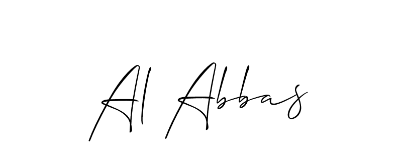 Create a beautiful signature design for name Al Abbas. With this signature (Allison_Script) fonts, you can make a handwritten signature for free. Al Abbas signature style 2 images and pictures png