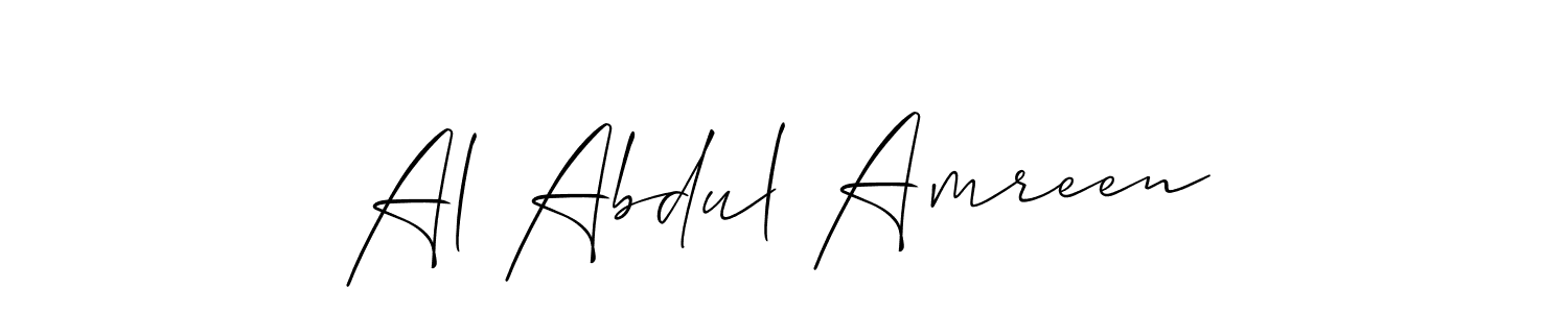 Similarly Allison_Script is the best handwritten signature design. Signature creator online .You can use it as an online autograph creator for name Al Abdul Amreen. Al Abdul Amreen signature style 2 images and pictures png