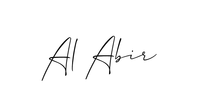 You should practise on your own different ways (Allison_Script) to write your name (Al Abir) in signature. don't let someone else do it for you. Al Abir signature style 2 images and pictures png