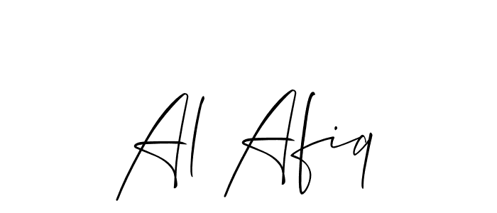 How to Draw Al Afiq signature style? Allison_Script is a latest design signature styles for name Al Afiq. Al Afiq signature style 2 images and pictures png