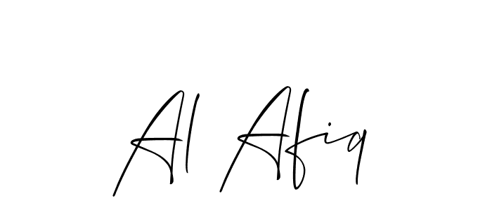 How to Draw Al Afiq signature style? Allison_Script is a latest design signature styles for name Al Afiq. Al Afiq signature style 2 images and pictures png