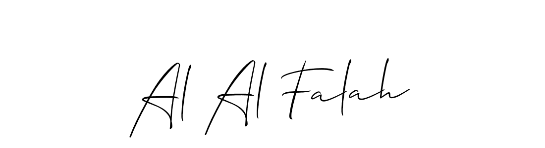 How to make Al Al Falah signature? Allison_Script is a professional autograph style. Create handwritten signature for Al Al Falah name. Al Al Falah signature style 2 images and pictures png