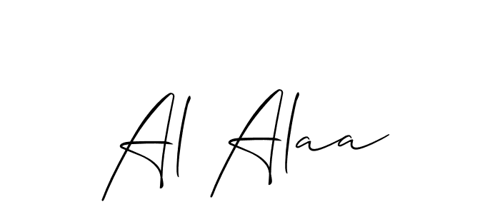 How to make Al Alaa signature? Allison_Script is a professional autograph style. Create handwritten signature for Al Alaa name. Al Alaa signature style 2 images and pictures png