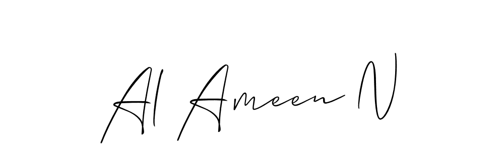 Use a signature maker to create a handwritten signature online. With this signature software, you can design (Allison_Script) your own signature for name Al Ameen N. Al Ameen N signature style 2 images and pictures png