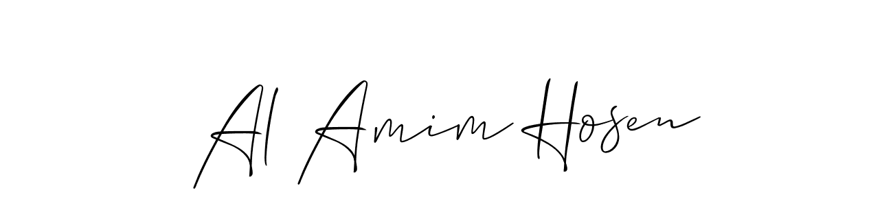 Allison_Script is a professional signature style that is perfect for those who want to add a touch of class to their signature. It is also a great choice for those who want to make their signature more unique. Get Al Amim Hosen name to fancy signature for free. Al Amim Hosen signature style 2 images and pictures png
