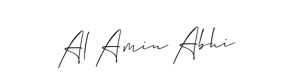How to Draw Al Amin Abhi signature style? Allison_Script is a latest design signature styles for name Al Amin Abhi. Al Amin Abhi signature style 2 images and pictures png