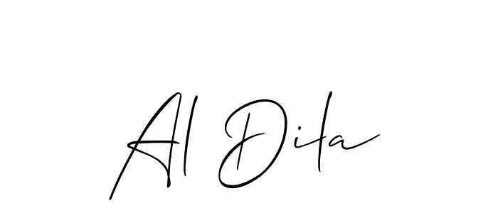 Al Dila stylish signature style. Best Handwritten Sign (Allison_Script) for my name. Handwritten Signature Collection Ideas for my name Al Dila. Al Dila signature style 2 images and pictures png