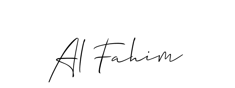 if you are searching for the best signature style for your name Al Fahim. so please give up your signature search. here we have designed multiple signature styles  using Allison_Script. Al Fahim signature style 2 images and pictures png