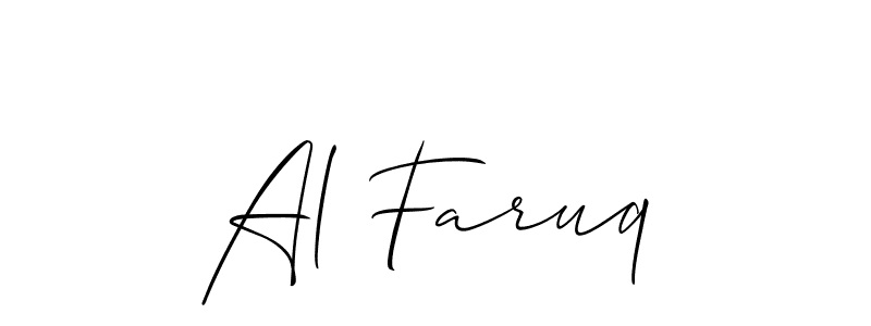 You can use this online signature creator to create a handwritten signature for the name Al Faruq. This is the best online autograph maker. Al Faruq signature style 2 images and pictures png