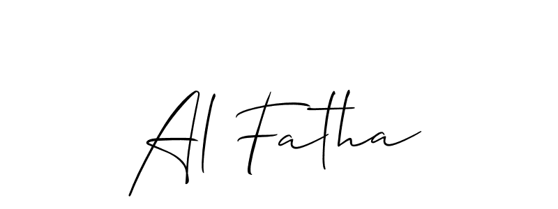 Best and Professional Signature Style for Al Fatha. Allison_Script Best Signature Style Collection. Al Fatha signature style 2 images and pictures png