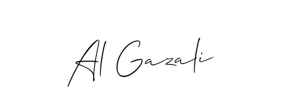 if you are searching for the best signature style for your name Al Gazali. so please give up your signature search. here we have designed multiple signature styles  using Allison_Script. Al Gazali signature style 2 images and pictures png