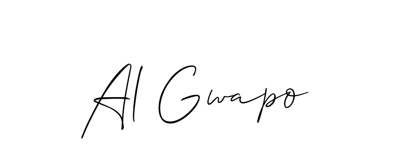 Design your own signature with our free online signature maker. With this signature software, you can create a handwritten (Allison_Script) signature for name Al Gwapo. Al Gwapo signature style 2 images and pictures png