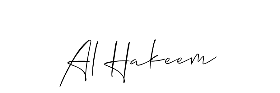 You should practise on your own different ways (Allison_Script) to write your name (Al Hakeem) in signature. don't let someone else do it for you. Al Hakeem signature style 2 images and pictures png