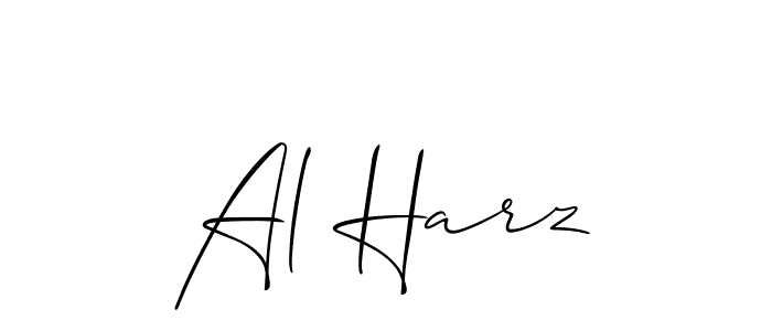 You should practise on your own different ways (Allison_Script) to write your name (Al Harz) in signature. don't let someone else do it for you. Al Harz signature style 2 images and pictures png