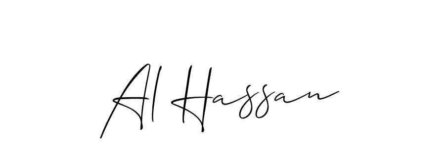 Use a signature maker to create a handwritten signature online. With this signature software, you can design (Allison_Script) your own signature for name Al Hassan. Al Hassan signature style 2 images and pictures png