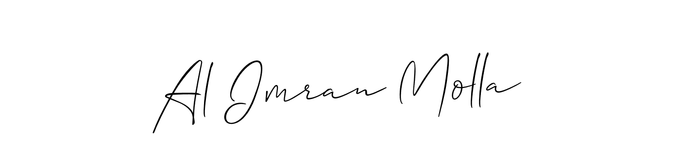 Make a short Al Imran Molla signature style. Manage your documents anywhere anytime using Allison_Script. Create and add eSignatures, submit forms, share and send files easily. Al Imran Molla signature style 2 images and pictures png