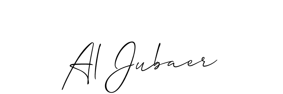 Use a signature maker to create a handwritten signature online. With this signature software, you can design (Allison_Script) your own signature for name Al Jubaer. Al Jubaer signature style 2 images and pictures png