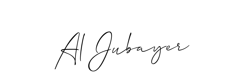 How to make Al Jubayer signature? Allison_Script is a professional autograph style. Create handwritten signature for Al Jubayer name. Al Jubayer signature style 2 images and pictures png