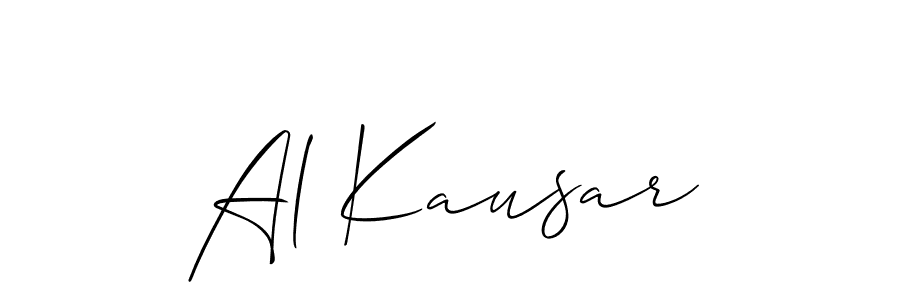 How to make Al Kausar signature? Allison_Script is a professional autograph style. Create handwritten signature for Al Kausar name. Al Kausar signature style 2 images and pictures png