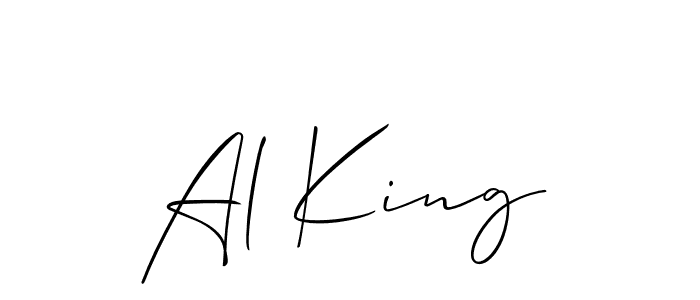 Make a beautiful signature design for name Al King. With this signature (Allison_Script) style, you can create a handwritten signature for free. Al King signature style 2 images and pictures png