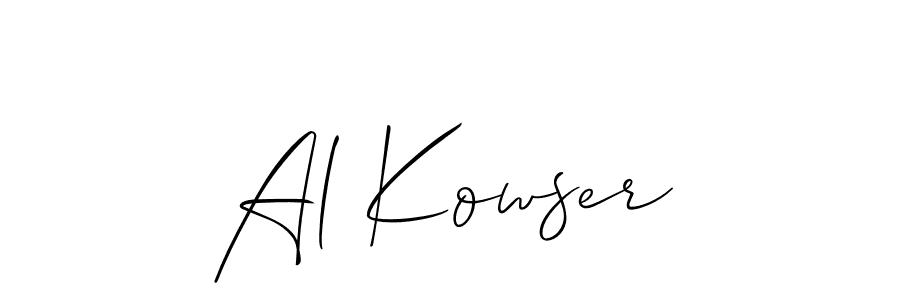 Also we have Al Kowser name is the best signature style. Create professional handwritten signature collection using Allison_Script autograph style. Al Kowser signature style 2 images and pictures png