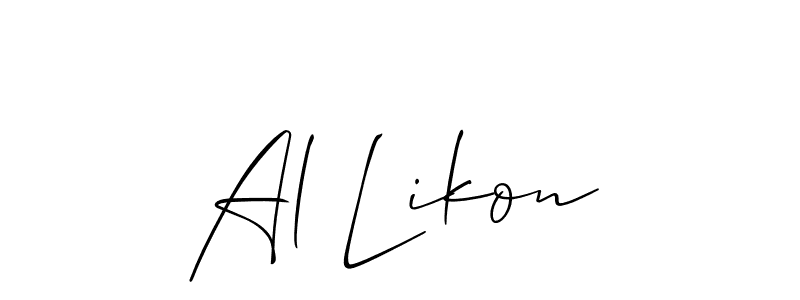 Create a beautiful signature design for name Al Likon. With this signature (Allison_Script) fonts, you can make a handwritten signature for free. Al Likon signature style 2 images and pictures png