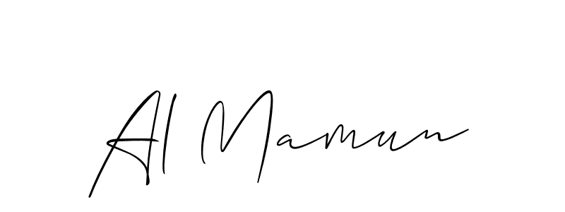 Use a signature maker to create a handwritten signature online. With this signature software, you can design (Allison_Script) your own signature for name Al Mamun. Al Mamun signature style 2 images and pictures png