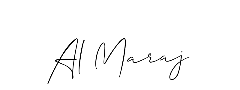 Also You can easily find your signature by using the search form. We will create Al Maraj name handwritten signature images for you free of cost using Allison_Script sign style. Al Maraj signature style 2 images and pictures png