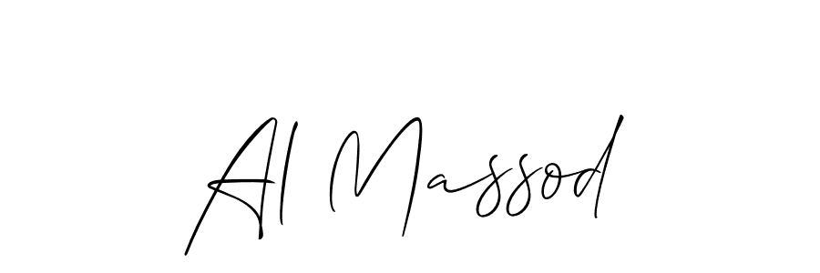 The best way (Allison_Script) to make a short signature is to pick only two or three words in your name. The name Al Massod include a total of six letters. For converting this name. Al Massod signature style 2 images and pictures png