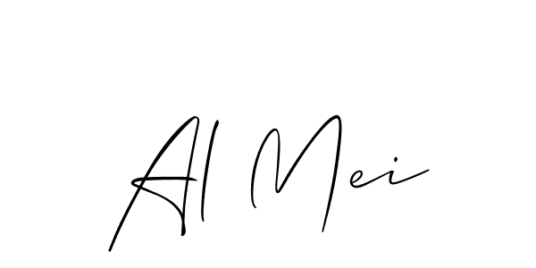Design your own signature with our free online signature maker. With this signature software, you can create a handwritten (Allison_Script) signature for name Al Mei. Al Mei signature style 2 images and pictures png