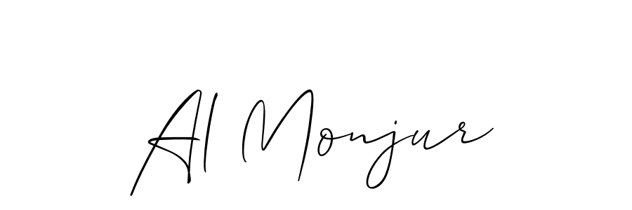Allison_Script is a professional signature style that is perfect for those who want to add a touch of class to their signature. It is also a great choice for those who want to make their signature more unique. Get Al Monjur name to fancy signature for free. Al Monjur signature style 2 images and pictures png
