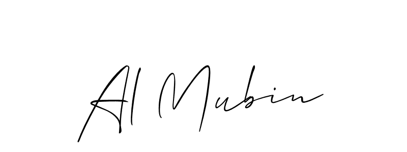 It looks lik you need a new signature style for name Al Mubin. Design unique handwritten (Allison_Script) signature with our free signature maker in just a few clicks. Al Mubin signature style 2 images and pictures png