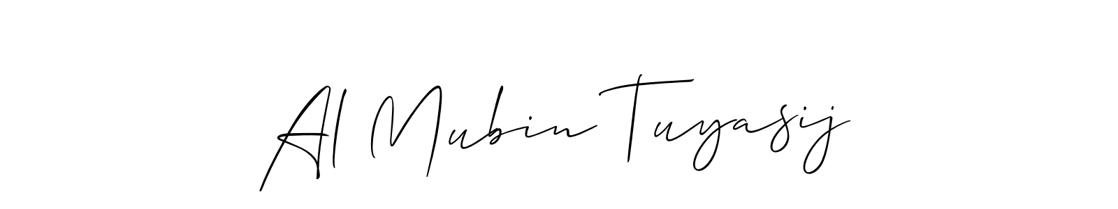See photos of Al Mubin Tuyasij official signature by Spectra . Check more albums & portfolios. Read reviews & check more about Allison_Script font. Al Mubin Tuyasij signature style 2 images and pictures png