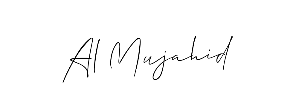 It looks lik you need a new signature style for name Al Mujahid. Design unique handwritten (Allison_Script) signature with our free signature maker in just a few clicks. Al Mujahid signature style 2 images and pictures png