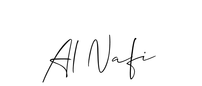 Also You can easily find your signature by using the search form. We will create Al Nafi name handwritten signature images for you free of cost using Allison_Script sign style. Al Nafi signature style 2 images and pictures png