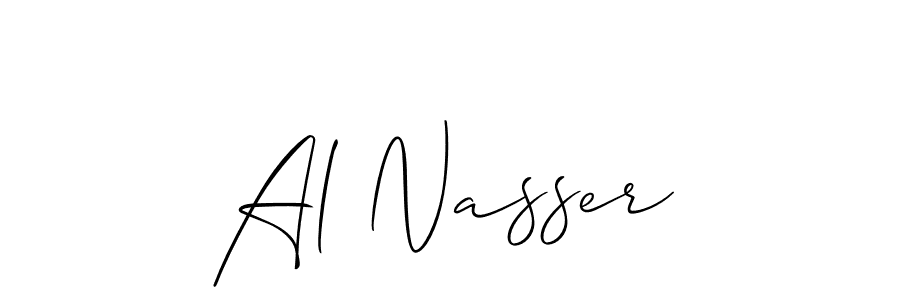 Use a signature maker to create a handwritten signature online. With this signature software, you can design (Allison_Script) your own signature for name Al Nasser. Al Nasser signature style 2 images and pictures png