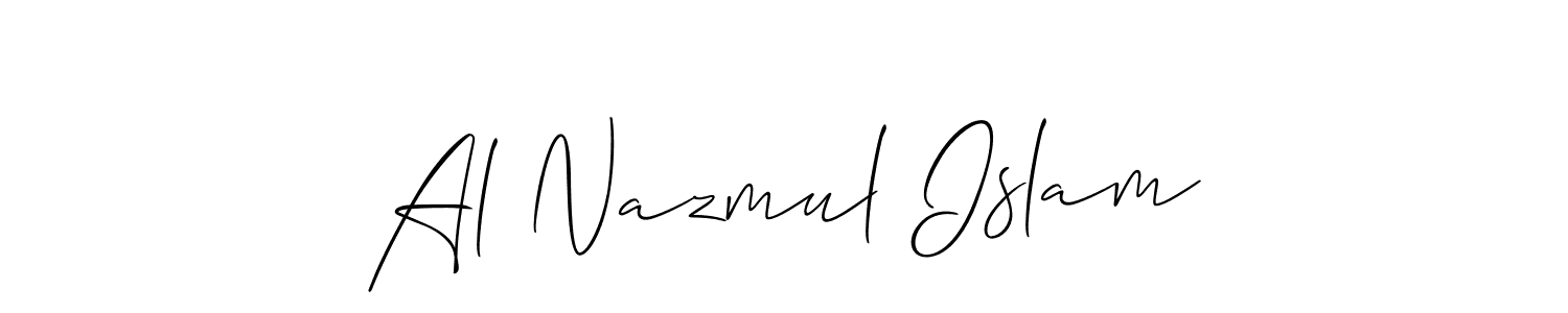 Al Nazmul Islam stylish signature style. Best Handwritten Sign (Allison_Script) for my name. Handwritten Signature Collection Ideas for my name Al Nazmul Islam. Al Nazmul Islam signature style 2 images and pictures png