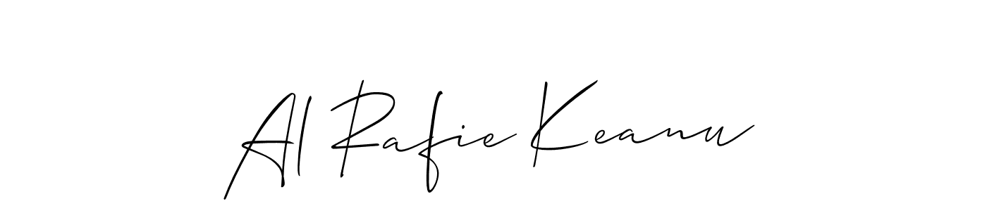 Similarly Allison_Script is the best handwritten signature design. Signature creator online .You can use it as an online autograph creator for name Al Rafie Keanu. Al Rafie Keanu signature style 2 images and pictures png