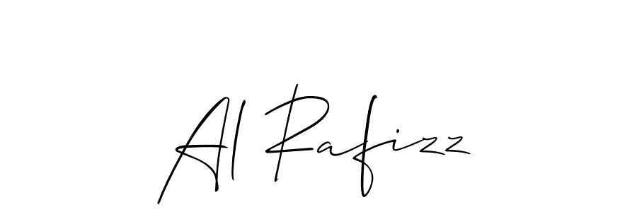 Also we have Al Rafizz name is the best signature style. Create professional handwritten signature collection using Allison_Script autograph style. Al Rafizz signature style 2 images and pictures png
