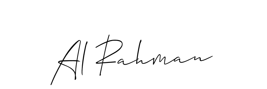The best way (Allison_Script) to make a short signature is to pick only two or three words in your name. The name Al Rahman include a total of six letters. For converting this name. Al Rahman signature style 2 images and pictures png