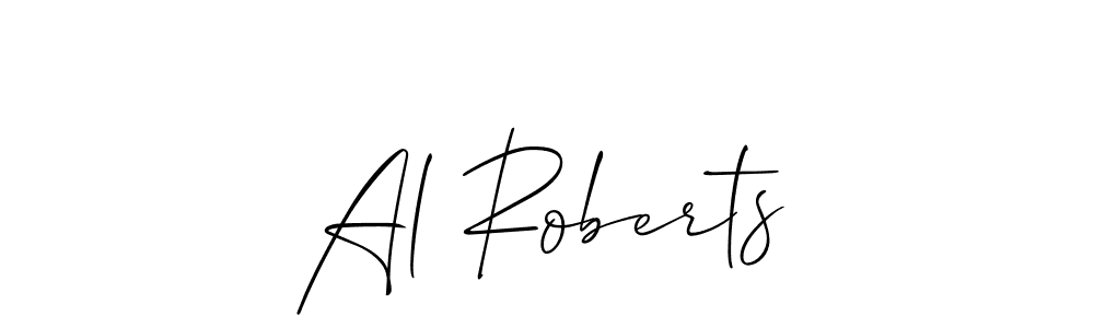 Allison_Script is a professional signature style that is perfect for those who want to add a touch of class to their signature. It is also a great choice for those who want to make their signature more unique. Get Al Roberts name to fancy signature for free. Al Roberts signature style 2 images and pictures png